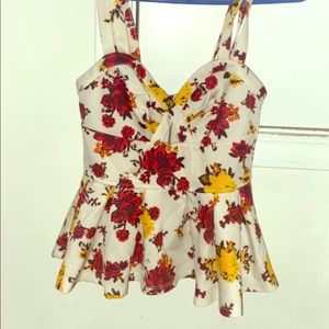 Floral wide flare blouse 🥰